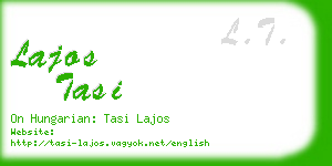 lajos tasi business card